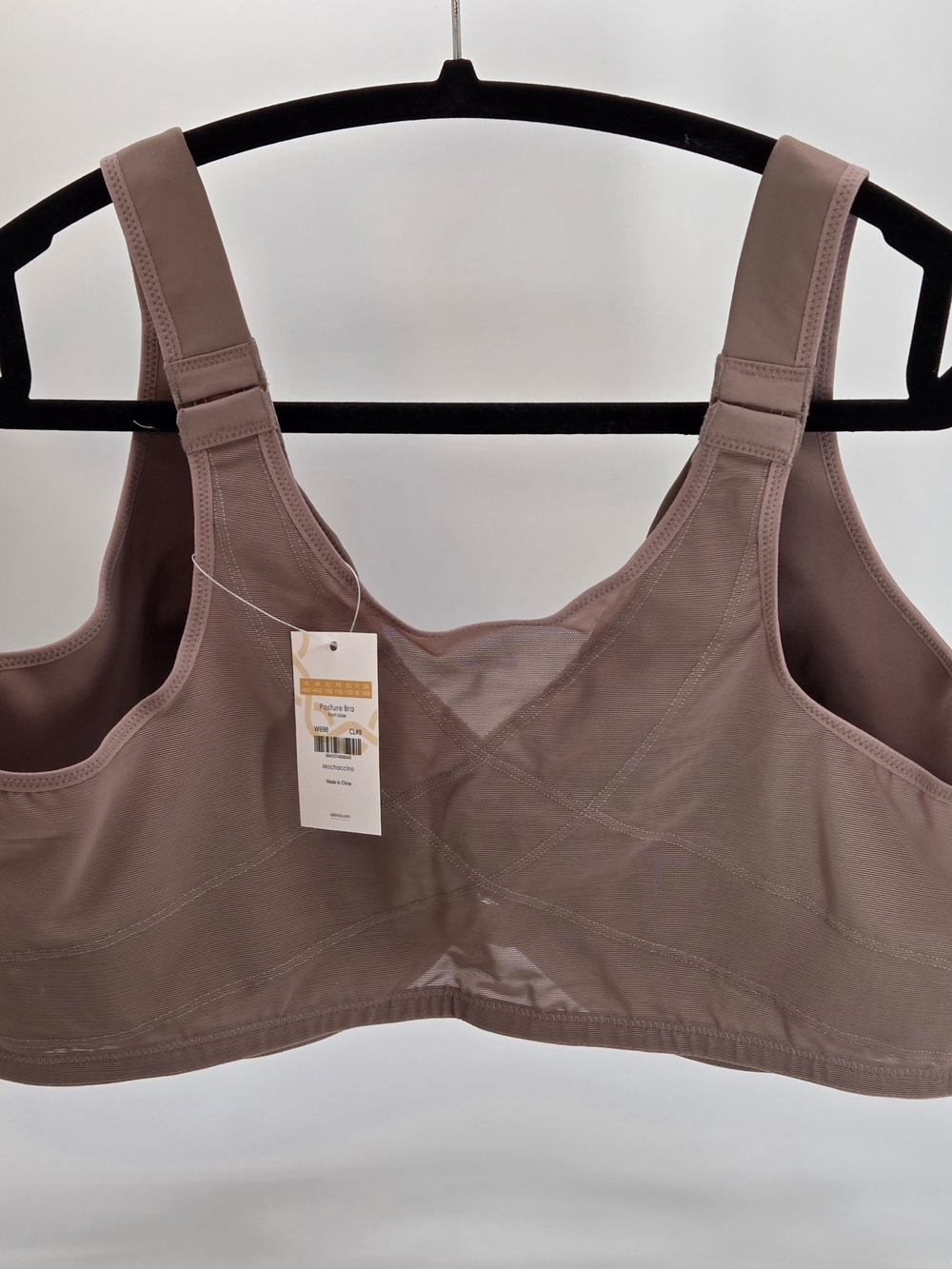 NWT 44DD Front Close Plunge Back Posture Correcting Full Coverage Unlined Bra - Picture 9 of 17